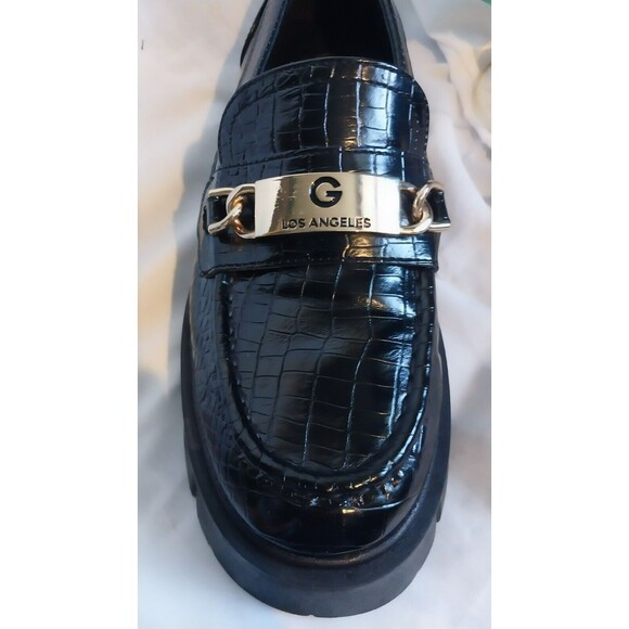 GBG Los Angeles Collie Women's Size 8M Chunky Lug Sole Croc Look Loafer - Picture 6 of 15